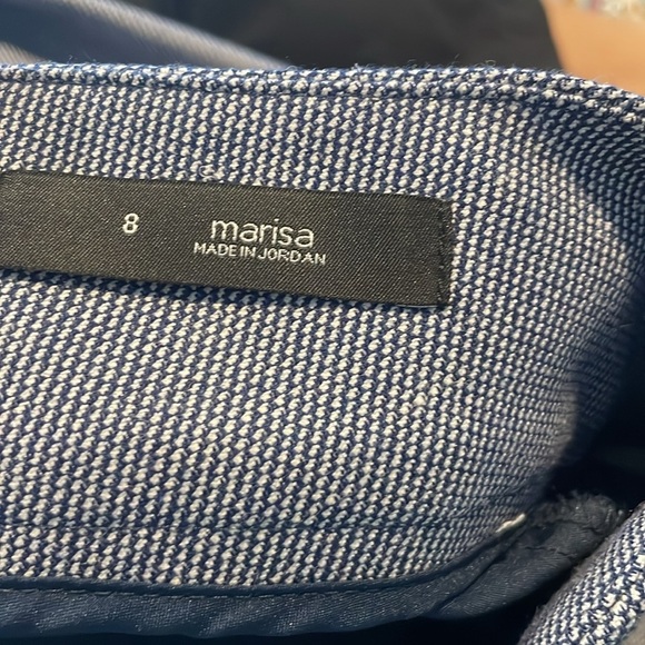 Loft Marisa pant Straight Textured blue Microdot  Size 8 Career Business casual - Picture 11 of 13